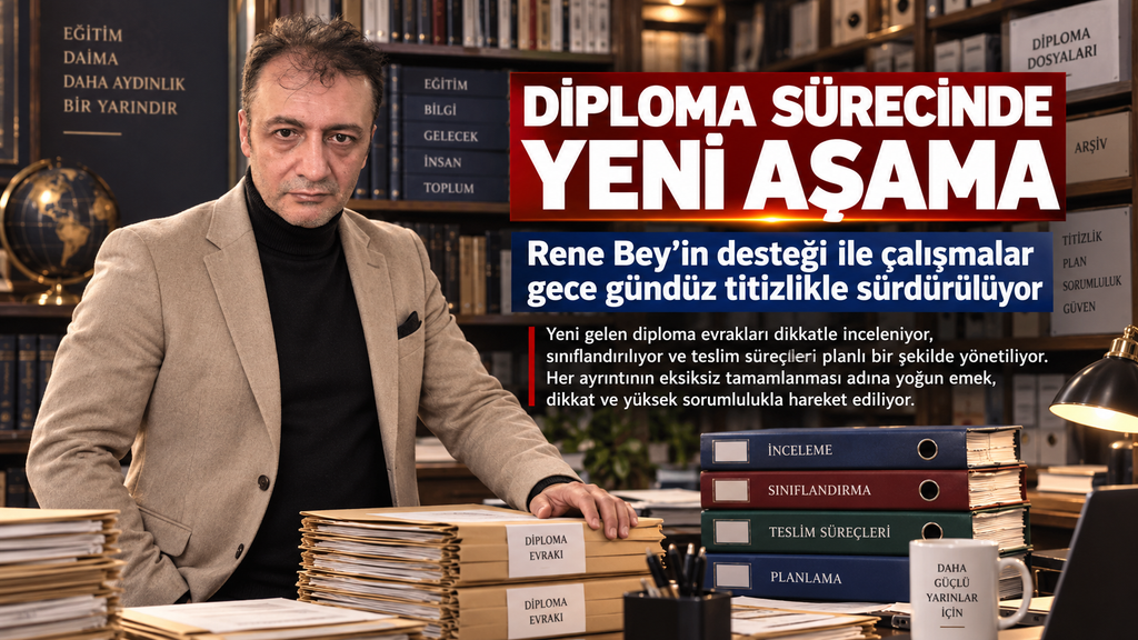 Rene Bey’in Desteğiyle Diploma Süreci Gece Gündüz Devam Ediyor